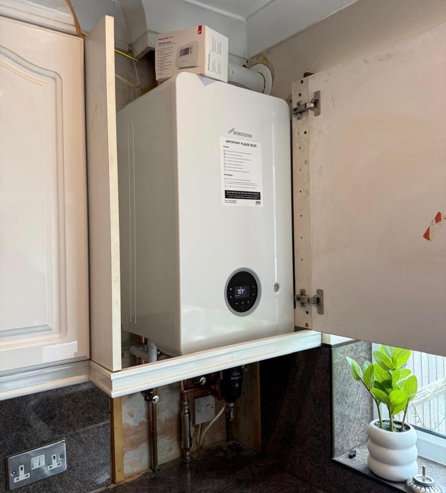 Gas boiler installation completed by DM Heating and Cooling, Gas Safe registered engineers in Kent