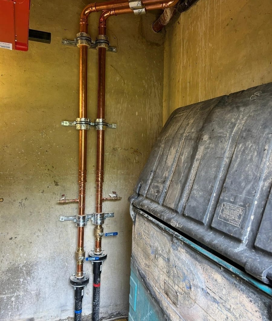 Domestic plumbing pipework completed by DM Heating and Cooling, Gas Safe registered engineers in Kent