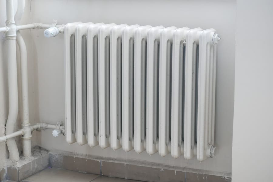 Central heating radiator connected to new pipework by DM Heating and Cooling, Gas Safe registered engineers in Kent