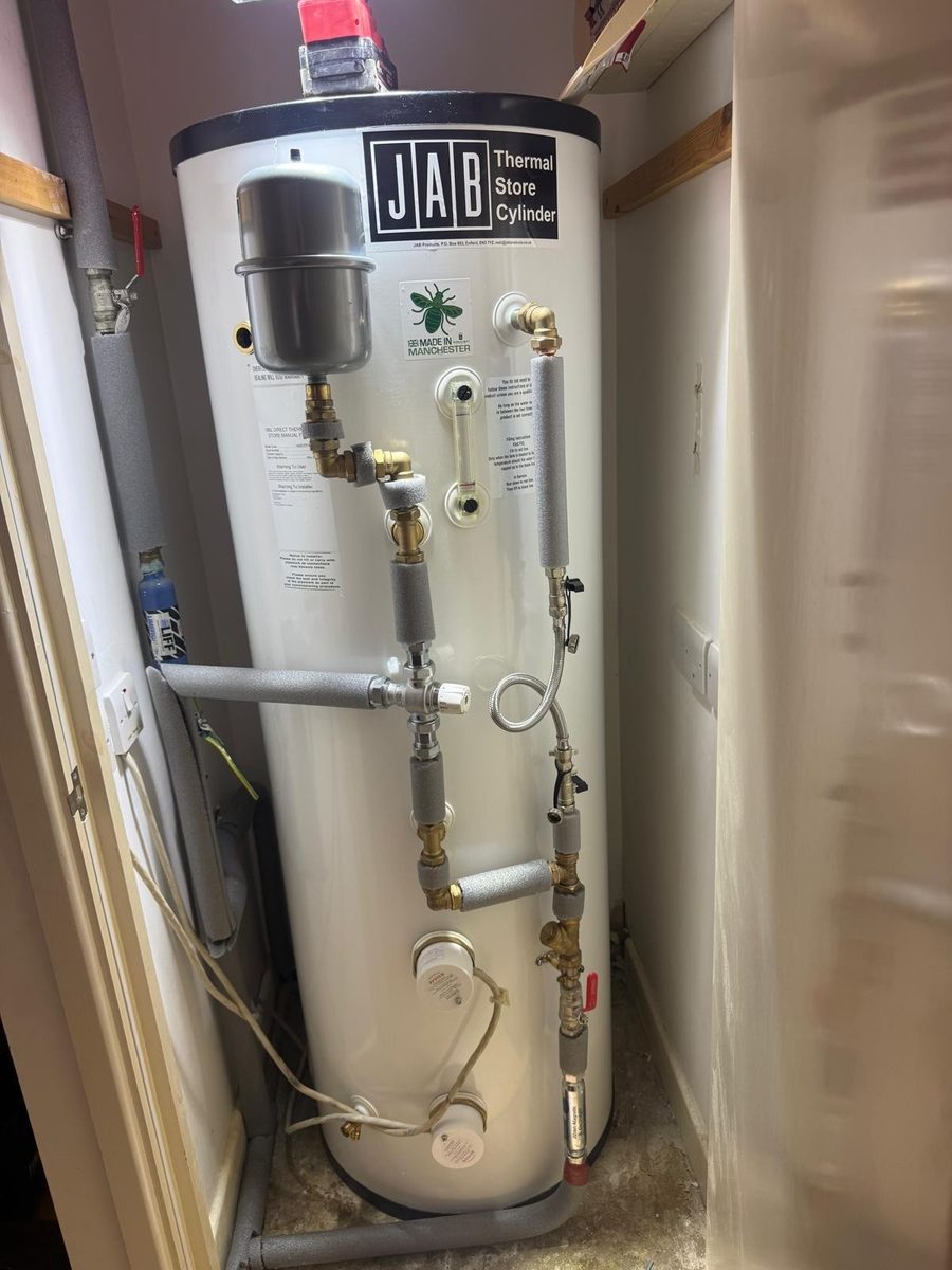 Hot water cylinder installation completed by DM Heating and Cooling, Gas Safe registered engineers in Kent